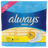 Always, Maxi with Wings, Size 1, Regular, 45 Pads