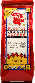 3 PACK of Puroast Organic Low Acid Ground Coffee House Blend -- 12 oz