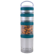 GoStak, Portable Stackable Containers, Teal, Starter 4 Pack