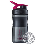 Blender Bottle, BlenderBottle, SportMixer Tritan Grip, Black-Pink, 20 oz