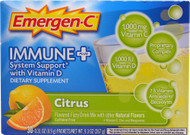 Emergen-C Immune Plus System Support with Vitamin D Citrus - 30 Packets