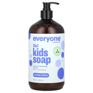 <img alt="Everyone, 3 in 1 Kids Soap, Lavender Lullaby, 32 fl oz (946 ml)" title="Everyone, 3 in 1 Kids Soap, Lavender Lullaby, 32 fl oz (946 ml),636874220062"