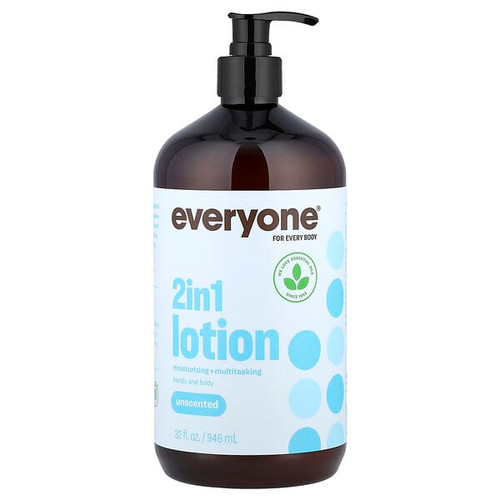 <img alt="Everyone, 2 in 1 Lotion, Unscented, 32 fl oz (946 ml)" title="Everyone, 2 in 1 Lotion, Unscented, 32 fl oz (946 ml),636874220383"
