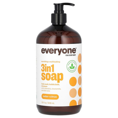 <img alt="Everyone, 3 in 1 Soap, Cedar + Citrus, 32 fl oz (946 ml)" title="Everyone, 3 in 1 Soap, Cedar + Citrus, 32 fl oz (946 ml),636874220017"