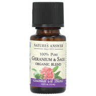 <img alt="Natures Answer, 100% Pure Organic Essential Oil Blend, Geranium & Sage, 0.5 fl oz (15 ml)" title="Natures Answer, 100% Pure Organic Essential Oil Blend, Geranium & Sage, 0.5 fl oz (15 ml),083000266911"