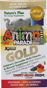 Natures Plus, Animal Parade Gold Childrens Chewable Multi-Vitamin and Mineral,  Assorted - 60 Chewables