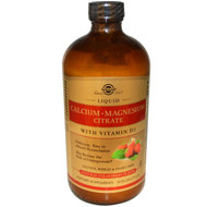 Solgar, Liquid Calcium Magnesium Citrate with Vitamin D3, Natural Strawberry, 16 fl oz (473 ml)