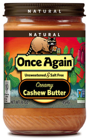 Once Again, Natural Cashew Butter - 16 oz