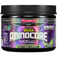 ALLMAX Nutrition, AMINOCORE, BCAA, 8G BCAAs, 100% Pure 45:30:25 Ratio, Gluten Free, Key Lime Cherry, 105 g