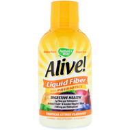 Natures Way, Alive! Liquid Fiber with Prebiotics, Tropical Citrus Flavored, 16 fl oz (480 ml)