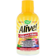 Natures Way, Alive!, Liquid Fiber with Prebiotics, Pomegranate-Berry Flavored, 16 fl oz (480 ml)