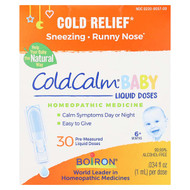 <img alt="Boiron, Cold Calm Baby, Liquid Doses, Cold Relief, 6+ Months, 30 Pre-Measured Liquid Doses, 0.034 fl oz (1 ml) Each" title="Boiron, Cold Calm Baby, Liquid Doses, Cold Relief, 6+ Months, 30 Pre-Measured Liquid Doses, 0.034 fl oz (1 ml) Each,306969057094"