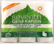 3 PACK of Seventh Generation 100% Recycled Paper Towels -- 6 Rolls