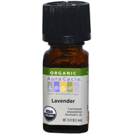 Aura Cacia, Pure Essential Oil, Organic Lavender, .25 fl oz (7.4 ml)
