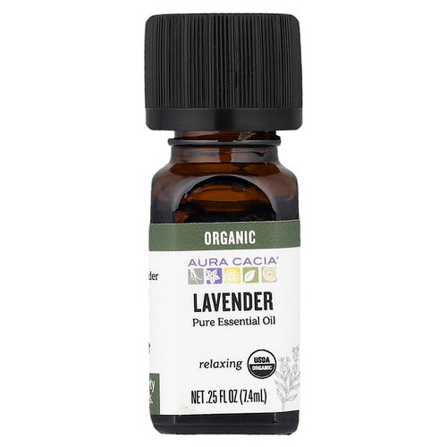 <img alt="Aura Cacia, Pure Essential Oil, Organic Lavender, 0.25 fl oz (7.4 ml)" title="Aura Cacia, Pure Essential Oil, Organic Lavender, 0.25 fl oz (7.4 ml),051381908010"