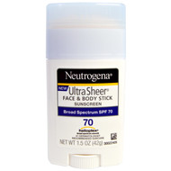 Neutrogena, Ultra Sheer Face & Body Stick, Sunscreen, SPF 70, 1.5 oz (42 g)