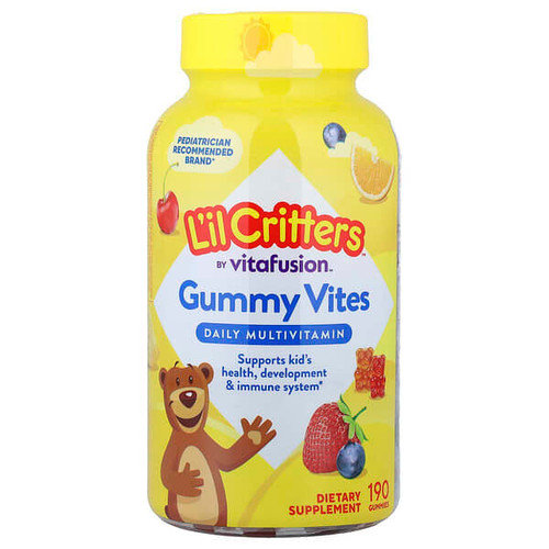 <img alt="Lil Critters, Gummy Vites Daily Multivitamin, 190 Gummies" title="Lil Critters, Gummy Vites Daily Multivitamin, 190 Gummies,027917016290"