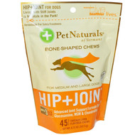 Pet Naturals of Vermont, Hip + Joint, For Medium and Large Dogs, 45 Chicken Liver Flavored Chews 8.73 oz (247.5 g)