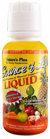Natures Plus Source of Life Liquid Multi-Vitamin & Mineral Supplement Natural Delicious Tropical Fruit -- 8 fl oz