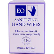 EO Essential Oil Products Sanitizing Hand Wipes Organic Lavender -- 24 Wipes