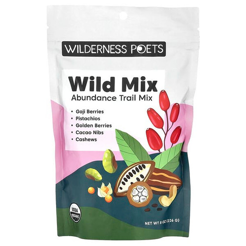 <img alt="Wilderness Poets, Wild Mix, Abundance Trail Mix, 8 oz (226 g)" title="Wilderness Poets, Wild Mix, Abundance Trail Mix, 8 oz (226 g),891617002606"