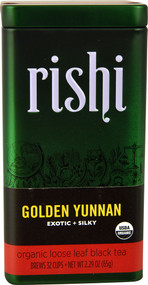 Rishi Tea Organic Loose Leaf Black Tea  Golden Yunnan - 2.29 oz