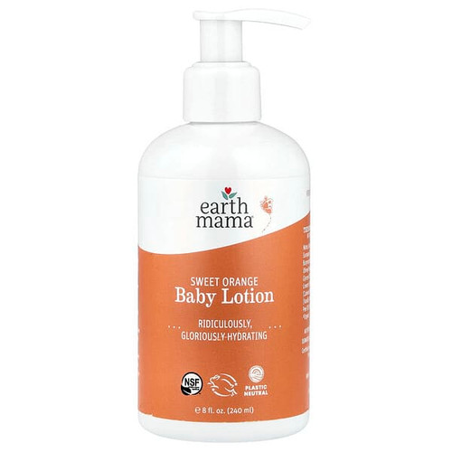 <img alt="Earth Mama, Baby Lotion, Sweet Orange, 8 fl oz (240 ml)" title="Earth Mama, Baby Lotion, Sweet Orange, 8 fl oz (240 ml),859220000938"