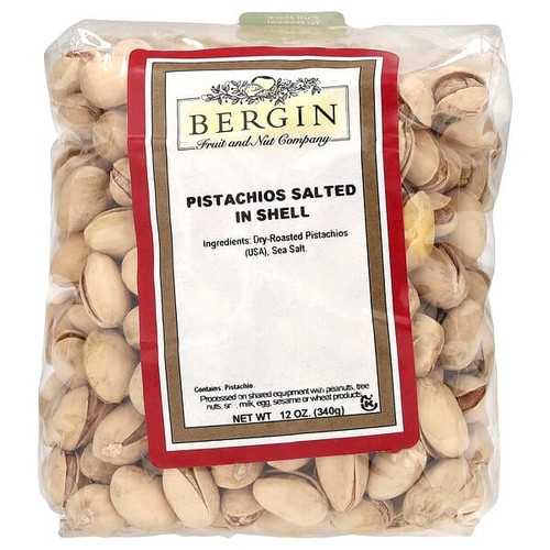 <img alt="Bergin Fruit and Nut Company, Pistachios Salted in Shell, 12 oz (340 g)" title="Bergin Fruit and Nut Company, Pistachios Salted in Shell, 12 oz (340 g),020526009134"