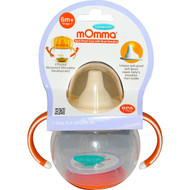 Lansinoh, mOmma, Spill-Proof Cup with Dual Handles, Orange, 1 Cup, 8.4 oz (250 ml)