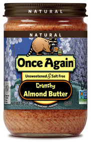 Once Again, Natural Almond Butter Salt Free Crunchy - 16 oz