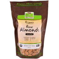 Now Foods, Real Food, Organic Raw Almonds, Unsalted, 12 oz (340 g)
