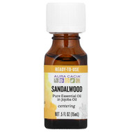 <img alt="Aura Cacia, Pure Essential Oil in Jojoba Oil, Sandalwood, 0.5 fl oz (15 ml)" title="Aura Cacia, Pure Essential Oil in Jojoba Oil, Sandalwood, 0.5 fl oz (15 ml),051381912253"
