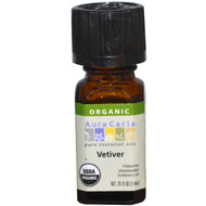 Aura Cacia, Organic, Vetiver, .25 fl oz (7.4 ml)