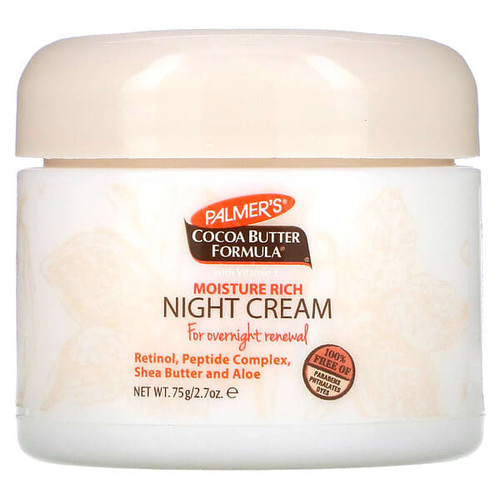 <img alt="Palmers, Cocoa Butter Formula with Vitamin E, Moisture Rich Night Cream, 2.7 oz (75 g)" title="Palmers, Cocoa Butter Formula with Vitamin E, Moisture Rich Night Cream, 2.7 oz (75 g),010181045455"