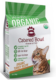 Catered Bowl Always Organic Premium Dry Cat Food Turkey Recipe - 3 lbs
