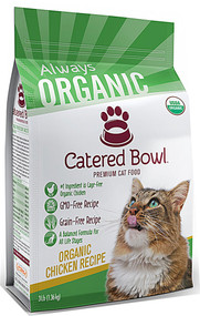 Catered Bowl Always Organic Premium Dry Cat Food Chicken Recipe - 3 lbs