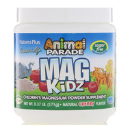 Natures Plus, Animal Parade, Mag Kidz, Childrens Magnesium, Natural Cherry Flavor, 0.37 lb (171 g)