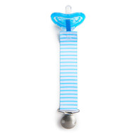 Munchkin, Latch Lightweight Pacifier & Designer Clip, 0+ Months, Blue, 1 Pacifier & Designer Clip