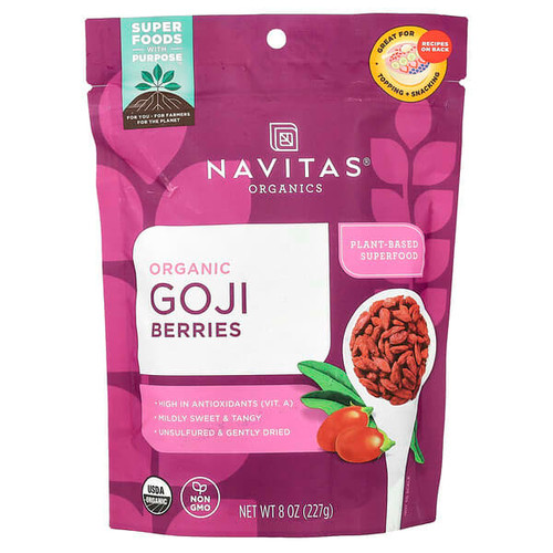 <img alt="Navitas Organics, Organic Goji Berries, 8 oz (227g)" title="Navitas Organics, Organic Goji Berries, 8 oz (227g),858847000703"