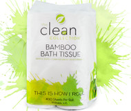 Vitaco - The Clean Collection Bamboo Toilet Paper 400 Sheets Per Roll -- 12 Rolls 2-Ply