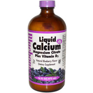 Bluebonnet Nutrition, Liquid Calcium Magnesium Citrate Plus Vitamin D3, Natural Blueberry Flavor, 16 fl oz (472 ml)