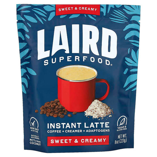 <img alt="Laird Superfood, Instant Latte, Coffee + Creamer + Adaptogens, Sweet & Creamy, 8 oz (227 g)" title="Laird Superfood, Instant Latte, Coffee + Creamer + Adaptogens, Sweet & Creamy, 8 oz (227 g),855694006308"