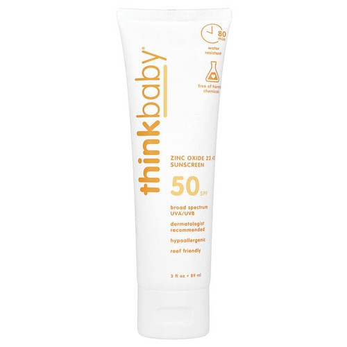 <img alt="think, Thinkbaby, Zinc Oxide Sunscreen, SPF 50, 3 fl oz (89 ml)" title="think, Thinkbaby, Zinc Oxide Sunscreen, SPF 50, 3 fl oz (89 ml),890397002684"