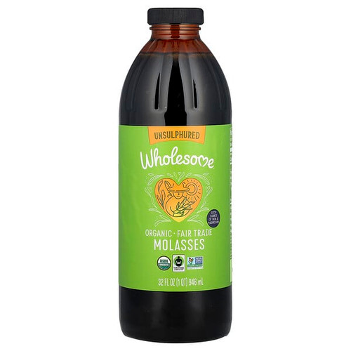 <img alt="Wholesome Sweeteners, Organic Molasses, Unsulphured, 32 fl oz (946 ml)" title="Wholesome Sweeteners, Organic Molasses, Unsulphured, 32 fl oz (946 ml),012511700003"