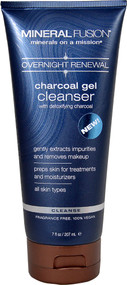 Mineral Fusion Overnight Renewal Charcoal Gel Cleanser -- 7 fl oz