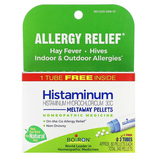 <img alt="Boiron, Histaminum Hydrochloricum 30C, 3 Tubes, 80 Meltaway Pellets Each" title="Boiron, Histaminum Hydrochloricum 30C, 3 Tubes, 80 Meltaway Pellets Each,306962961244"