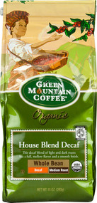 Green Mountain Coffee, Organic Whole Bean Coffee Medium Roast House Blend - 10 oz