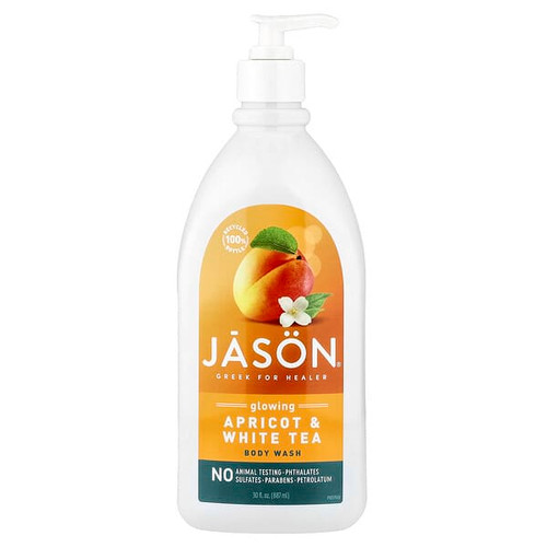 <img alt="Jason Natural, Body Wash, Glowing Apricot & White Tea, 30 fl oz (887 ml)" title="Jason Natural, Body Wash, Glowing Apricot & White Tea, 30 fl oz (887 ml),078522021070"