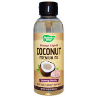 Natures Way, Coconut Premium Oil, Savory Garlic, 10 fl oz (296 ml)