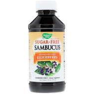 Natures Way, Sambucus, Standardized Elderberry, Sugar-Free Syrup, 4 fl oz (120 ml)